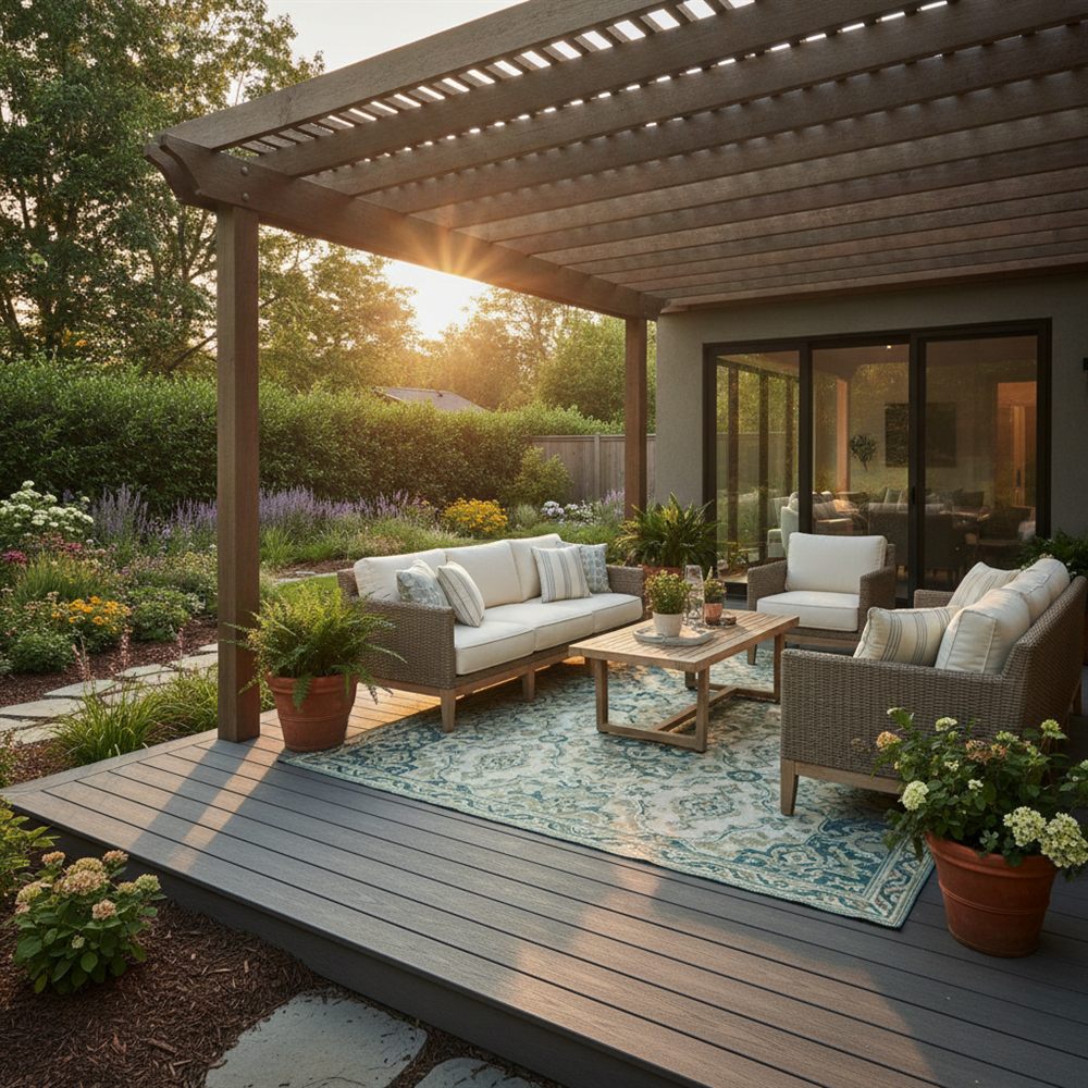 Composite Deck with Pergola — Decks, Wake Forest, NC